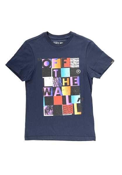 Vans Checker Blaster Ii - Blu Bambini Estate T-Shirts (M5757)